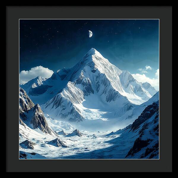 Lunar Peak - Framed Print
