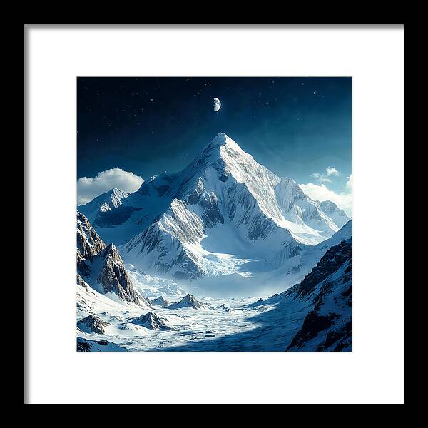 Lunar Peak - Framed Print