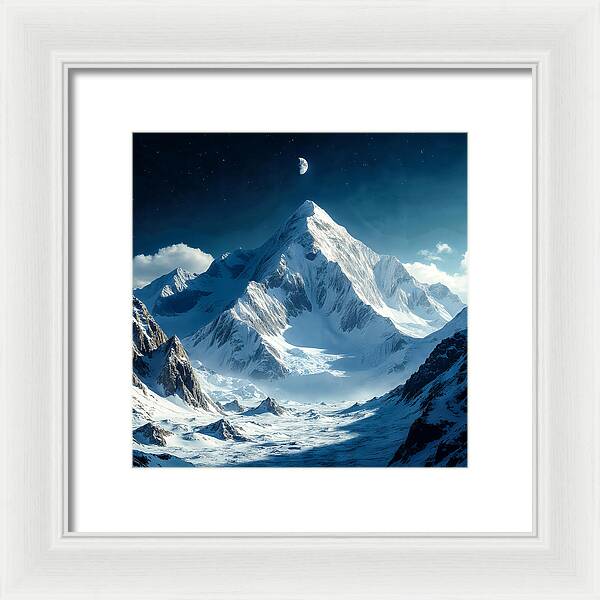 Lunar Peak - Framed Print