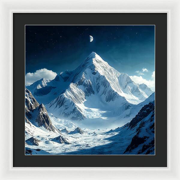 Lunar Peak - Framed Print
