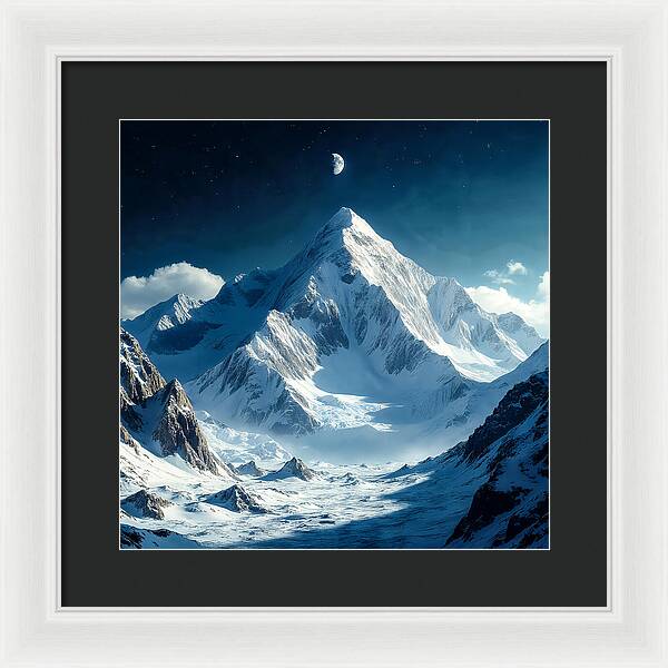 Lunar Peak - Framed Print