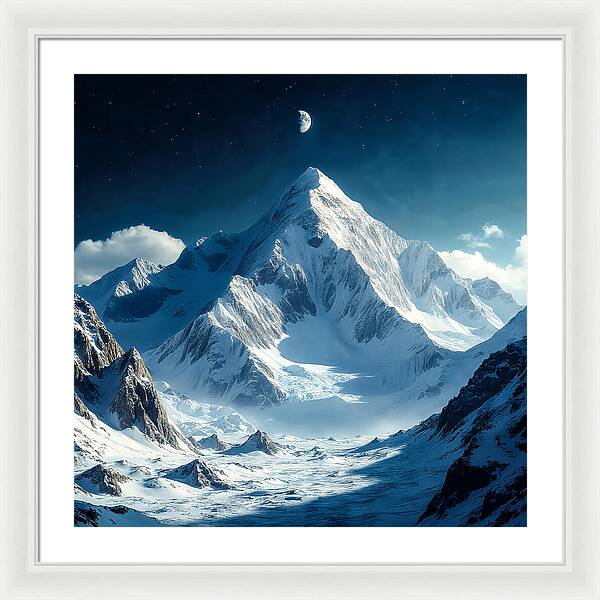 Lunar Peak - Framed Print
