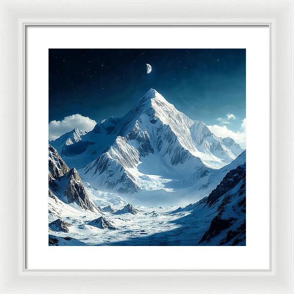 Lunar Peak - Framed Print