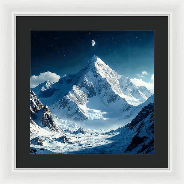Lunar Peak - Framed Print