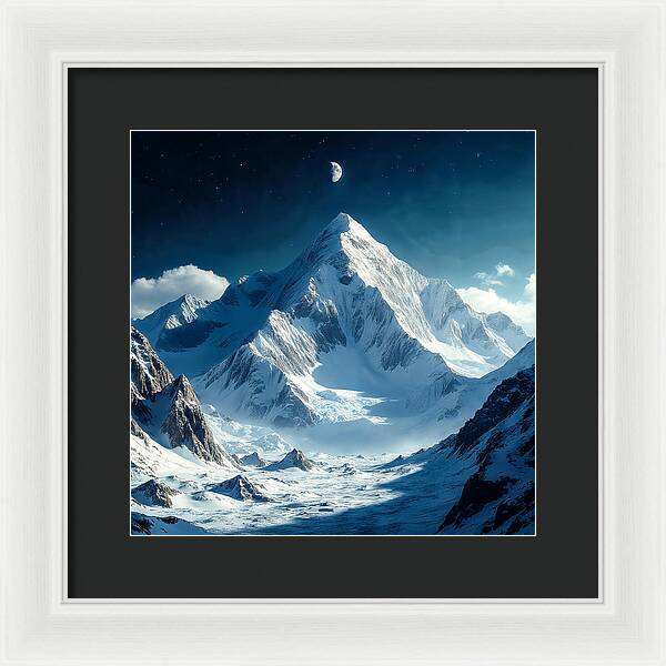 Lunar Peak - Framed Print
