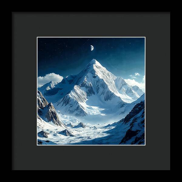 Lunar Peak - Framed Print