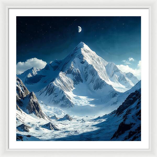 Lunar Peak - Framed Print