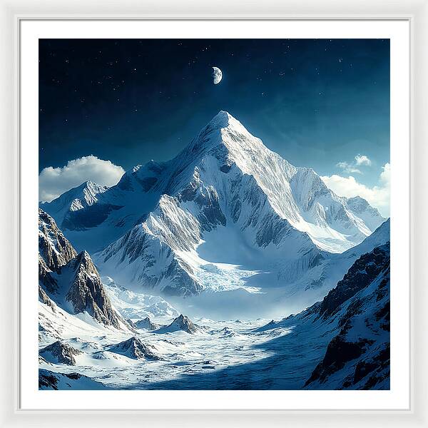 Lunar Peak - Framed Print