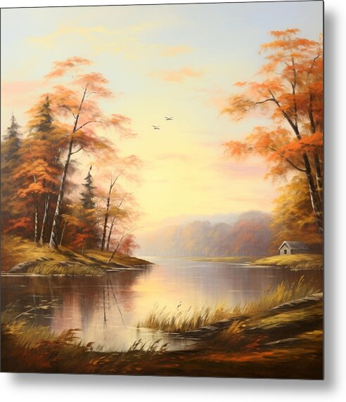 Meadow at Sunrise - Metal Print