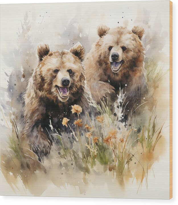 Meadow Frolics - Wood Print