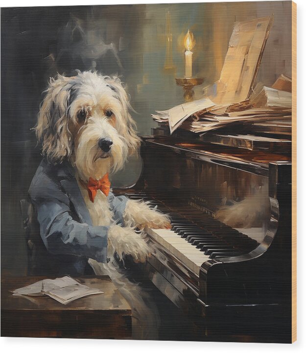 Melodic Paws - Wood Print