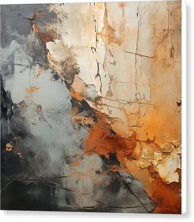 Mocha Marbling's - Canvas Print