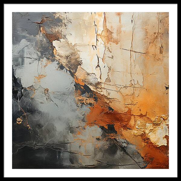 Mocha Marbling's - Framed Print