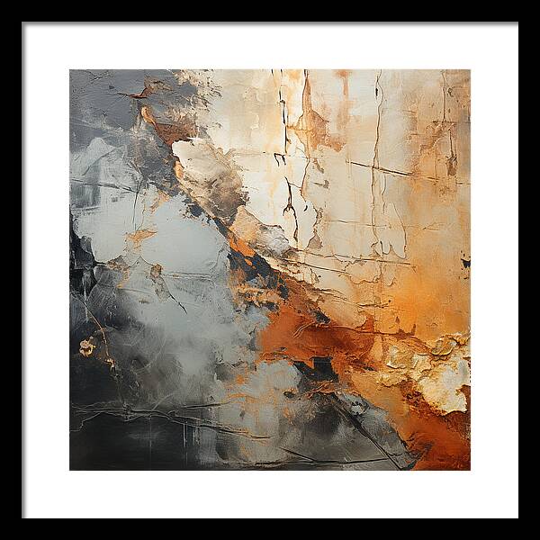Mocha Marbling's - Framed Print