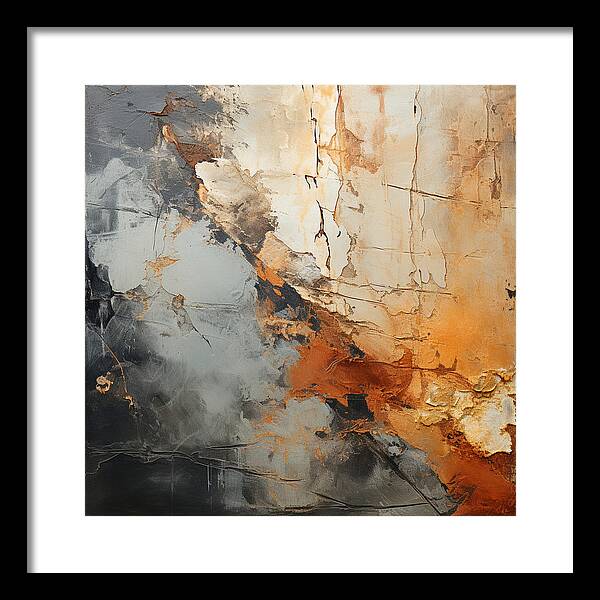 Mocha Marbling's - Framed Print