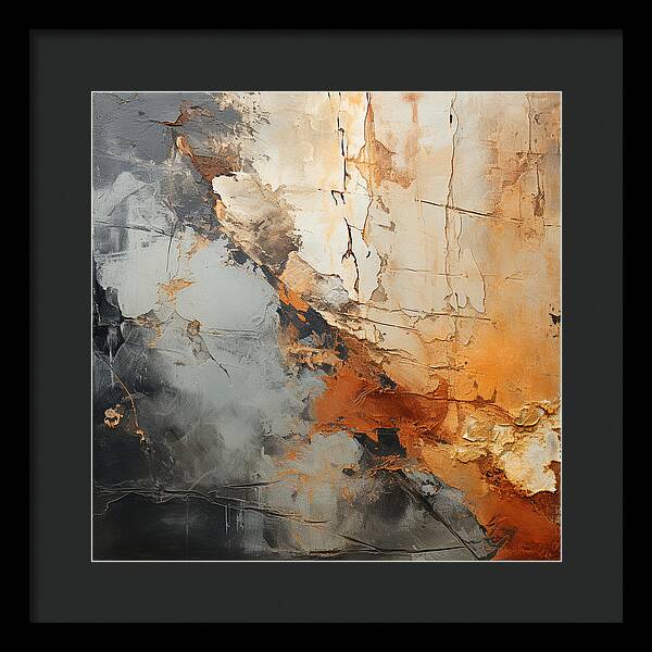 Mocha Marbling's - Framed Print