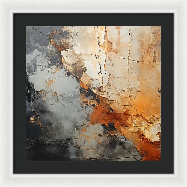 Mocha Marbling's - Framed Print