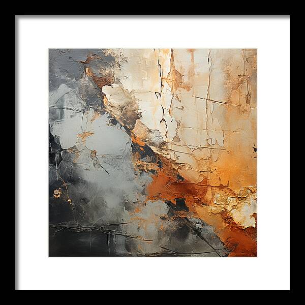 Mocha Marbling's - Framed Print