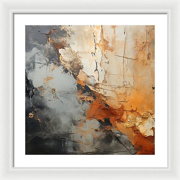 Mocha Marbling's - Framed Print