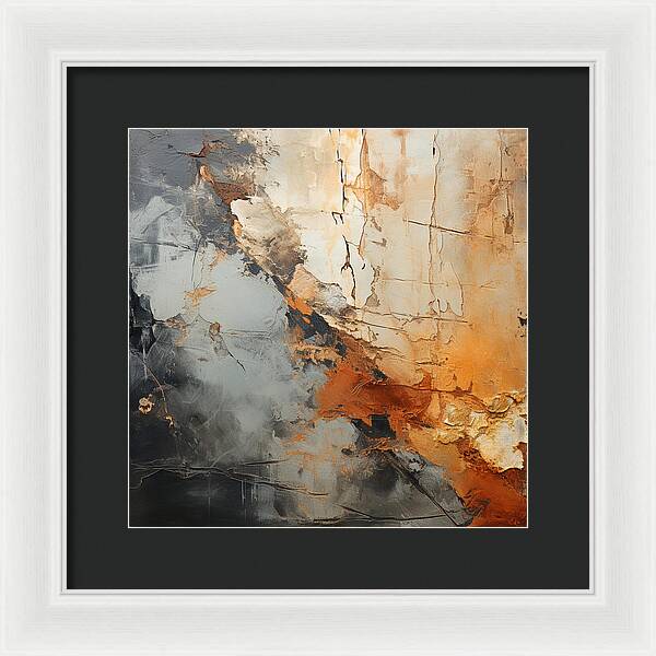 Mocha Marbling's - Framed Print