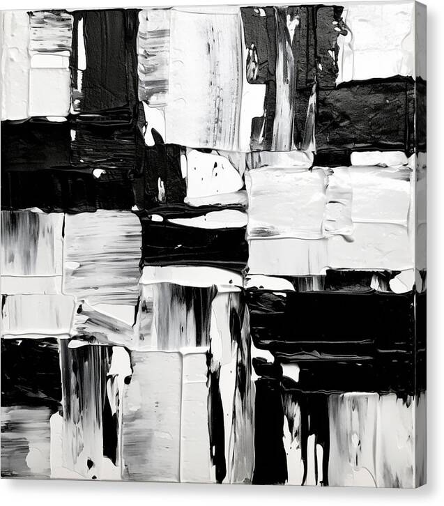 Monochrome Mosaic - Canvas Print