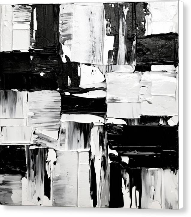 Monochrome Mosaic - Canvas Print