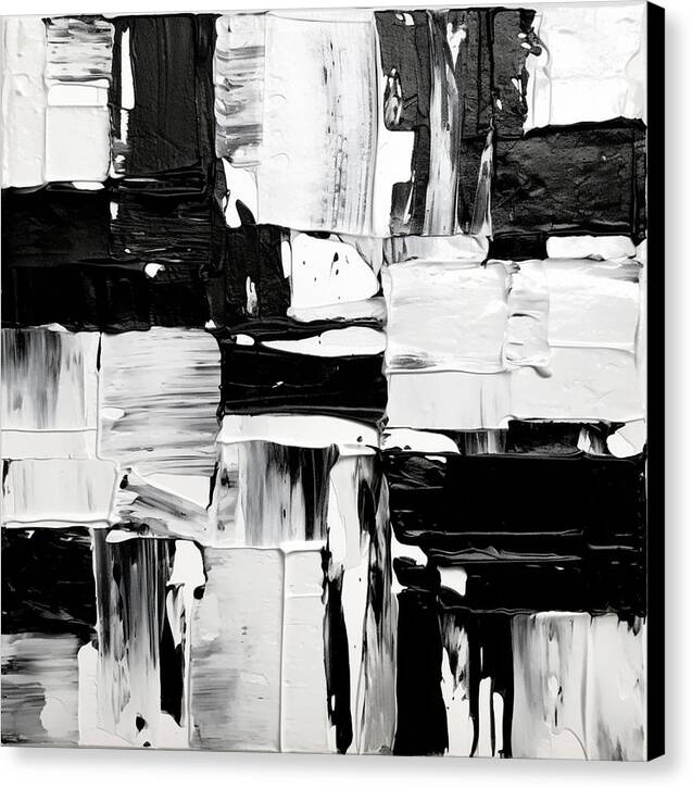 Monochrome Mosaic - Canvas Print