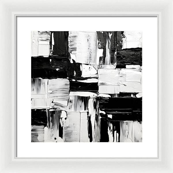 Monochrome Mosaic - Framed Print