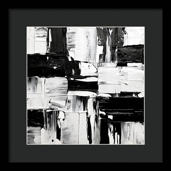 Monochrome Mosaic - Framed Print