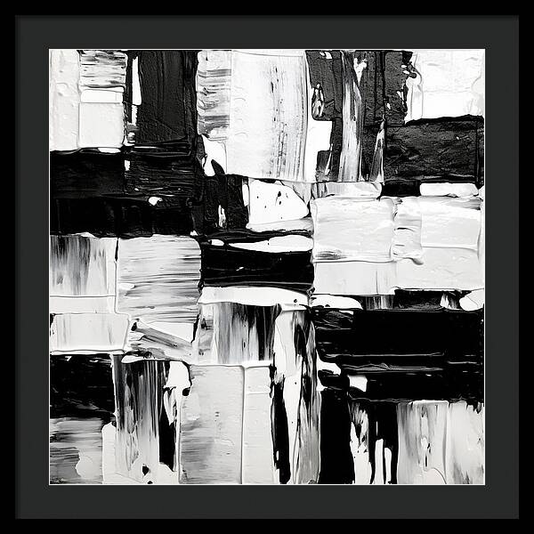 Monochrome Mosaic - Framed Print