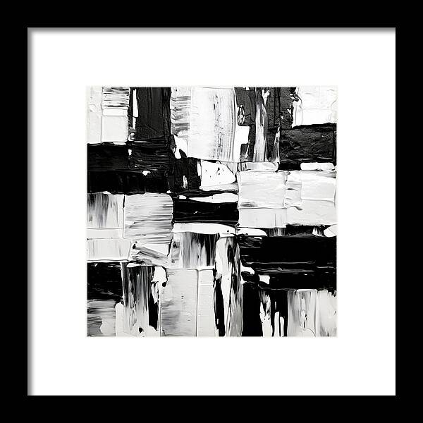 Monochrome Mosaic - Framed Print