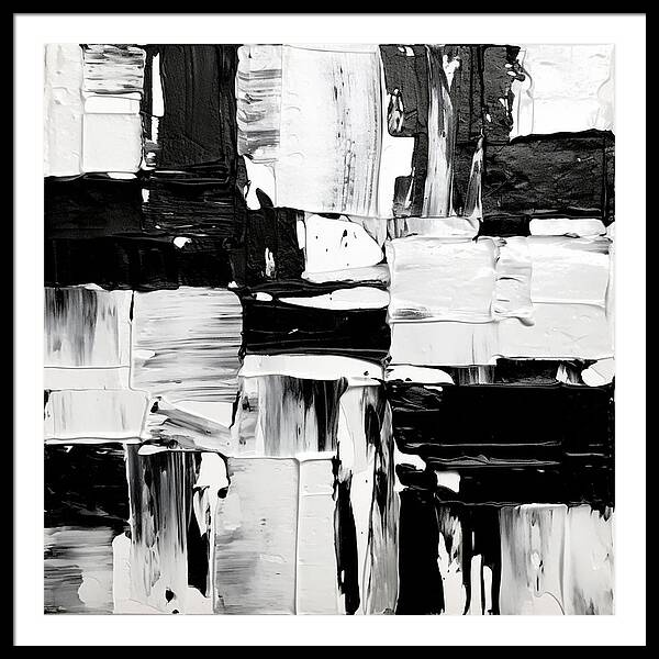 Monochrome Mosaic - Framed Print