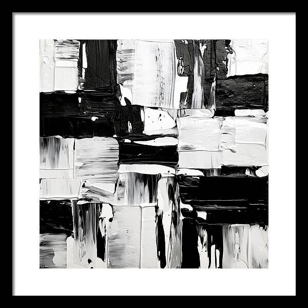 Monochrome Mosaic - Framed Print