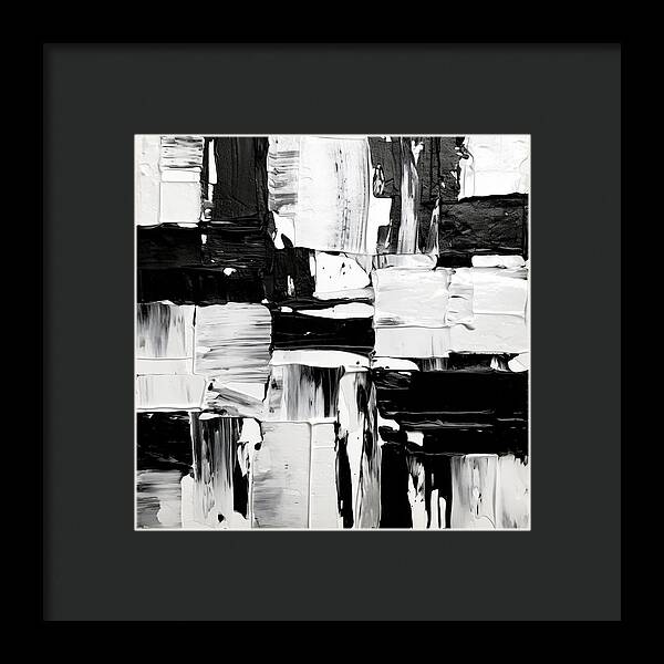 Monochrome Mosaic - Framed Print