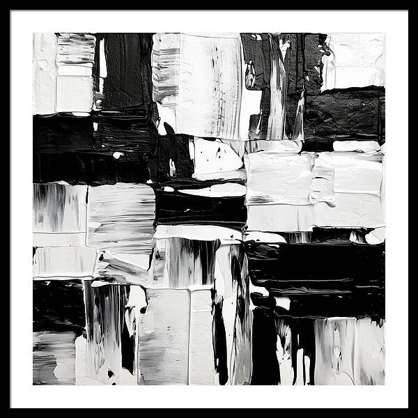 Monochrome Mosaic - Framed Print