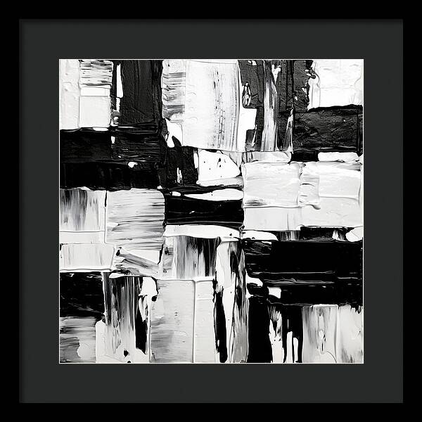 Monochrome Mosaic - Framed Print