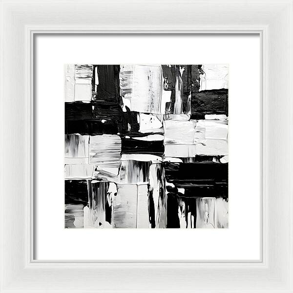 Monochrome Mosaic - Framed Print