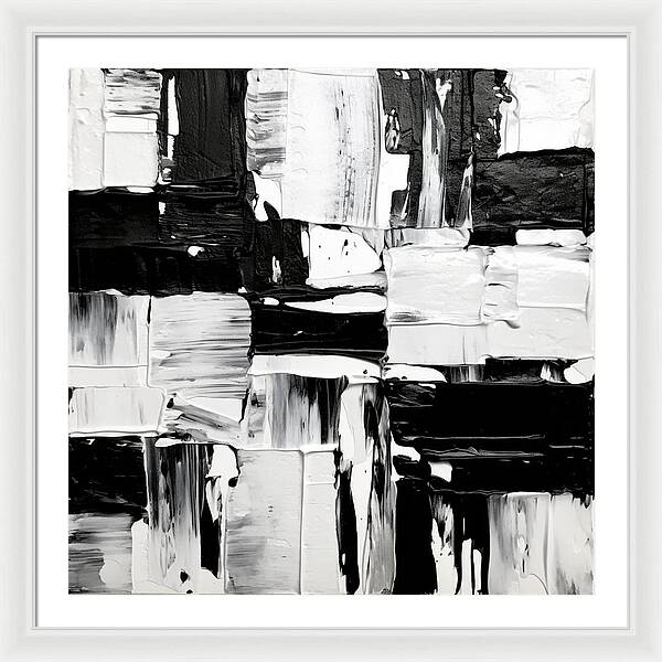 Monochrome Mosaic - Framed Print