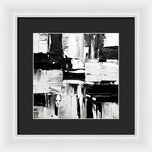 Monochrome Mosaic - Framed Print