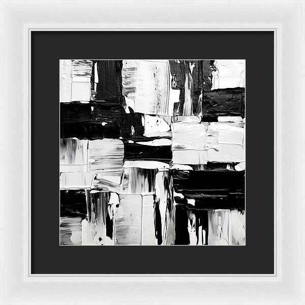 Monochrome Mosaic - Framed Print