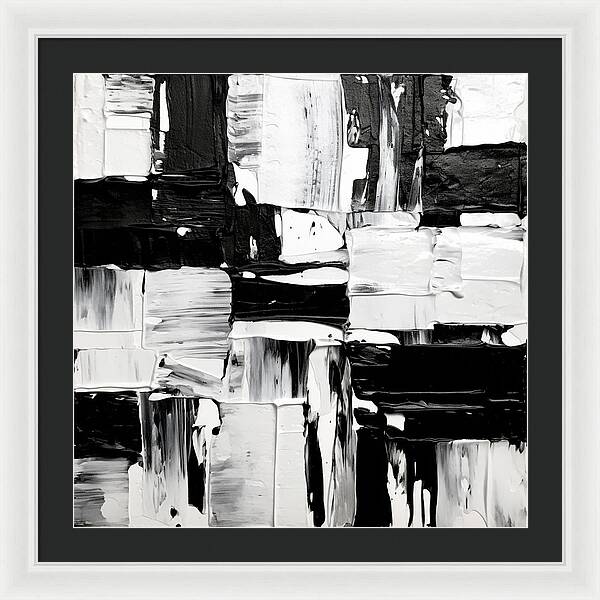 Monochrome Mosaic - Framed Print