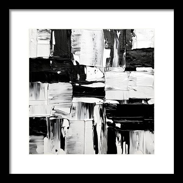 Monochrome Mosaic - Framed Print