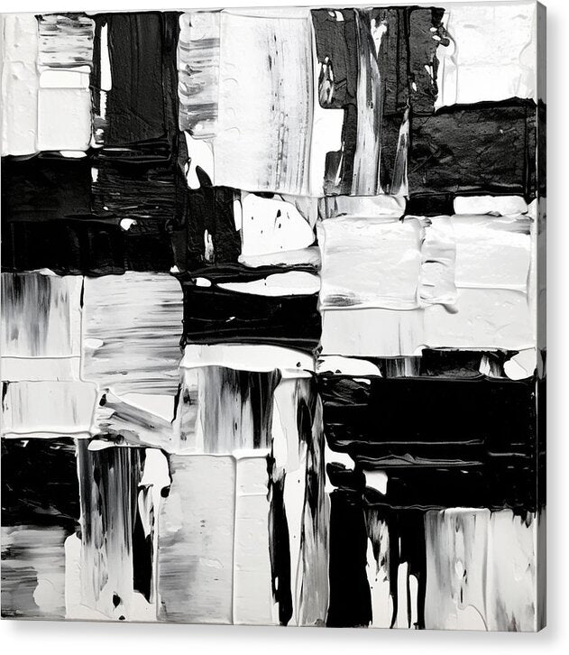 Monochrome Mosaic - Acrylic Print