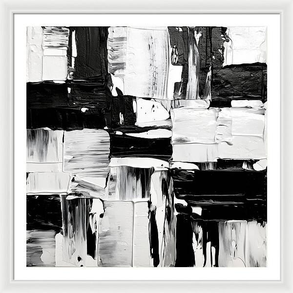 Monochrome Mosaic - Framed Print