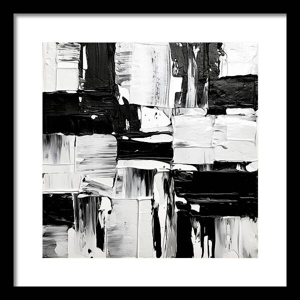 Monochrome Mosaic - Framed Print