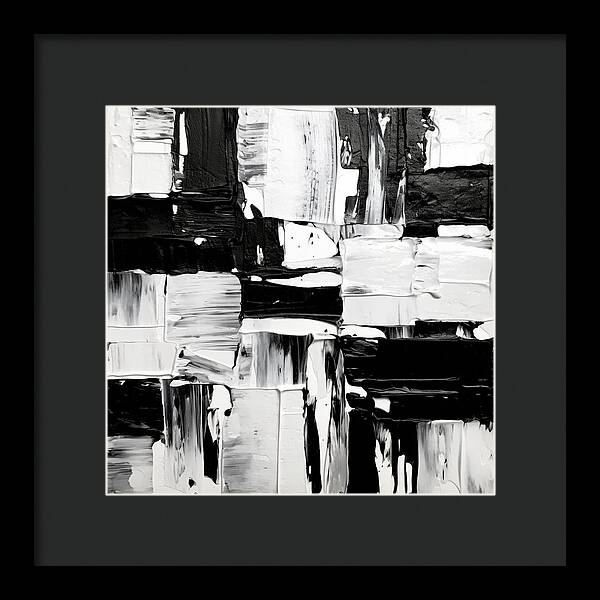 Monochrome Mosaic - Framed Print