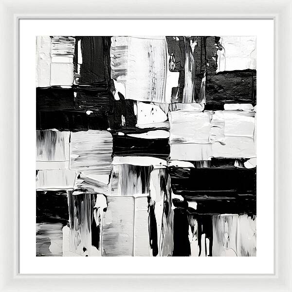 Monochrome Mosaic - Framed Print