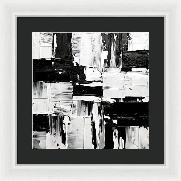 Monochrome Mosaic - Framed Print