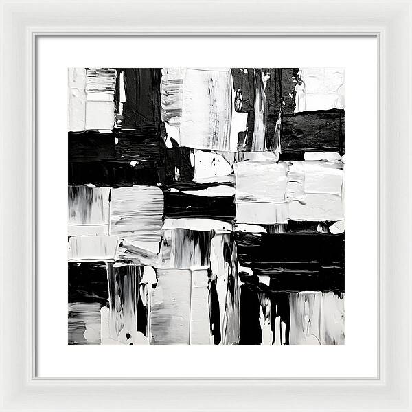Monochrome Mosaic - Framed Print