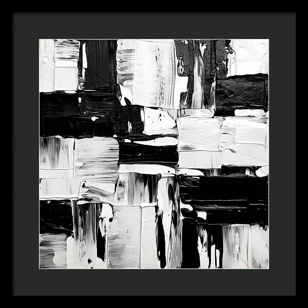 Monochrome Mosaic - Framed Print